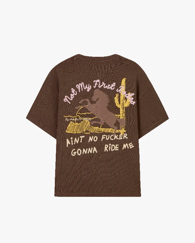 Women's Blouse with SequinsRODEO TEE BROWN