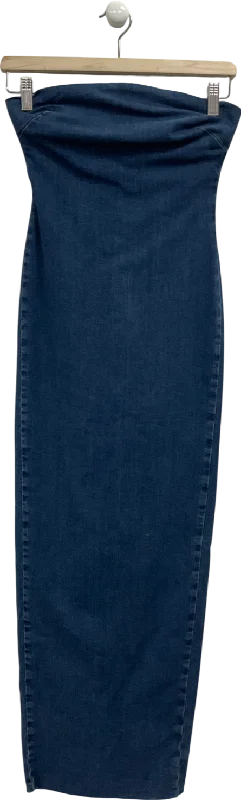 Women's Flounced SweatersZARA Blue Tailored Denim Dress UK XS