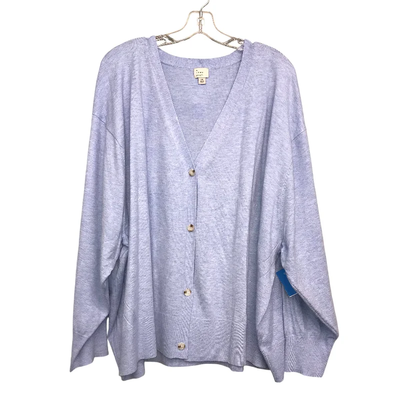 Women's Boat Neck SweatersSweater Cardigan By A New Day In Blue, Size:4X