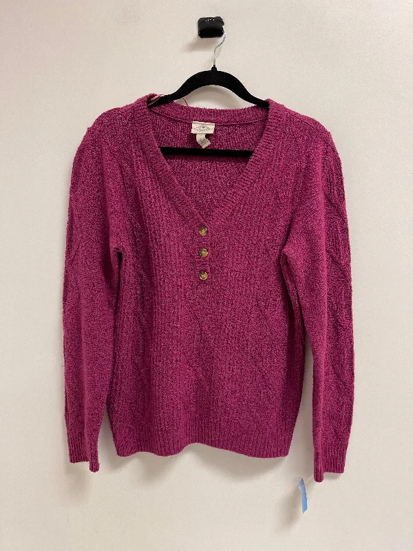 Knitted Women's CardigansSweater Cardigan By St Johns Bay In Pink, Size: M