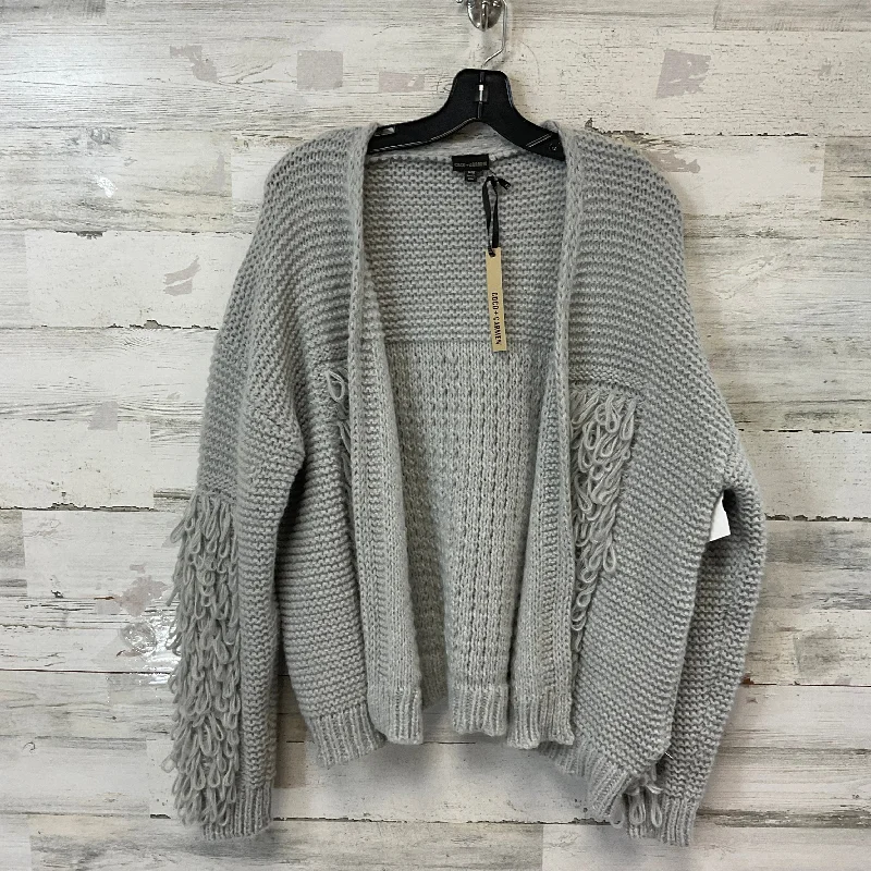 Women's Solid Color SweatersSweater Cardigan By Coco And Carmen In Grey, Size: S