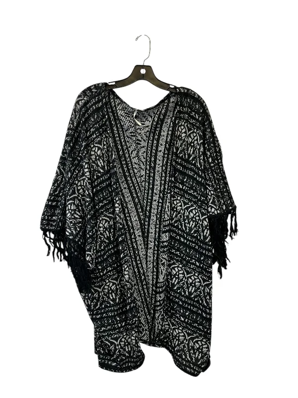 Women's Montenegrin Wool SweatersCardigan By Free People In Black & Grey, Size: M