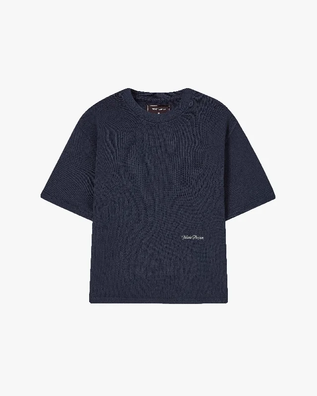 Women's Blouse with Notched CollarPERFECT BOXY TEE NAVY