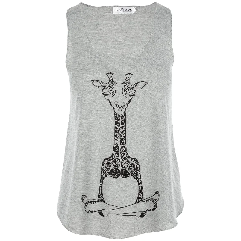 Women's Blouse with Keyhole NeckOm Giraffe Tank Top