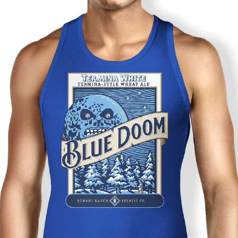 Women's Blouse with CollarBlue Doom - Tank Top