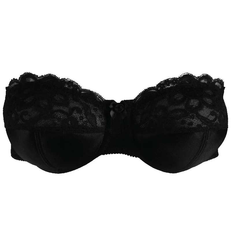 padded plunge bra4058 Paysanne Strapless Bra (with multiway straps) in Black