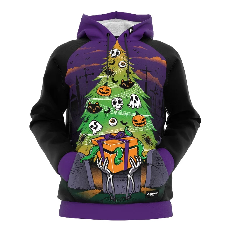 Women's Hooded Sweatshirts with Snap ButtonsHalloween Is My Xmas Hoodie