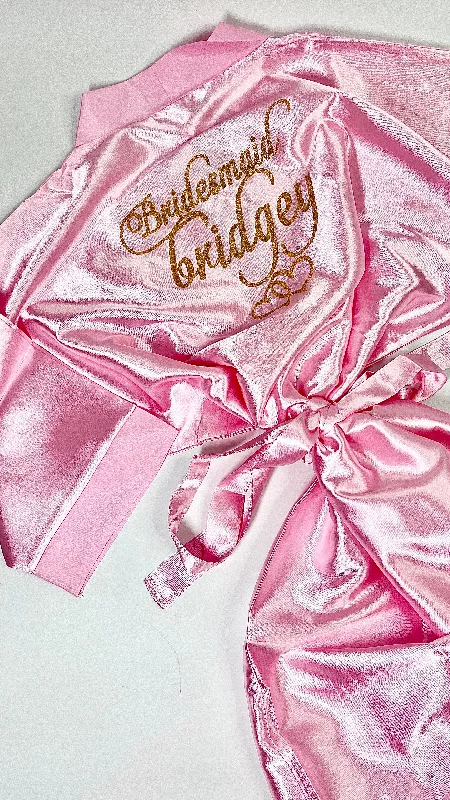 women's pajamas for those who love to indulgeKids | Personalised Satin Robes | Baby Pink