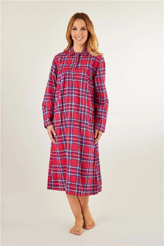 women's pajamas designed for those who believe in sweet dreams and cozy nights.Cotton Flannel Nightgown Short