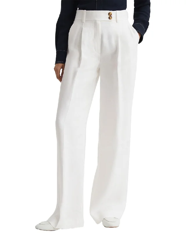 Women's Jodhpurs with Shirt CollarReiss Hollie Linen-Blend Trouser