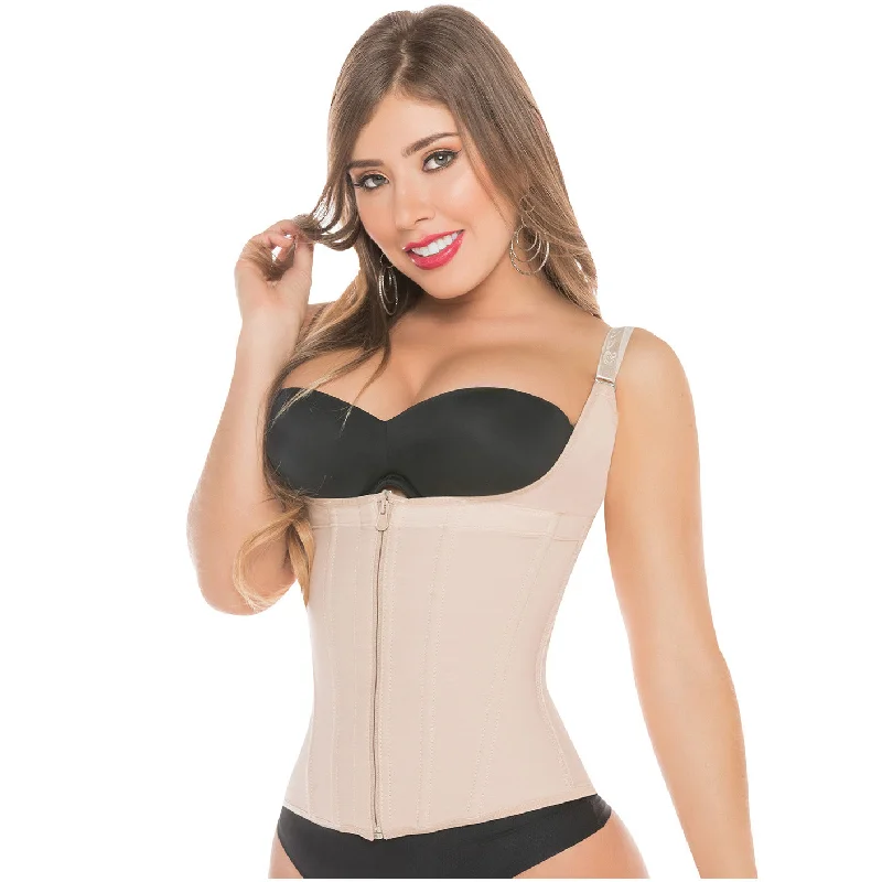 butt-lifting shapewear shortsFajas Salome 0313 | Chaleco Colombiano con Tiras Removibles | Powernet