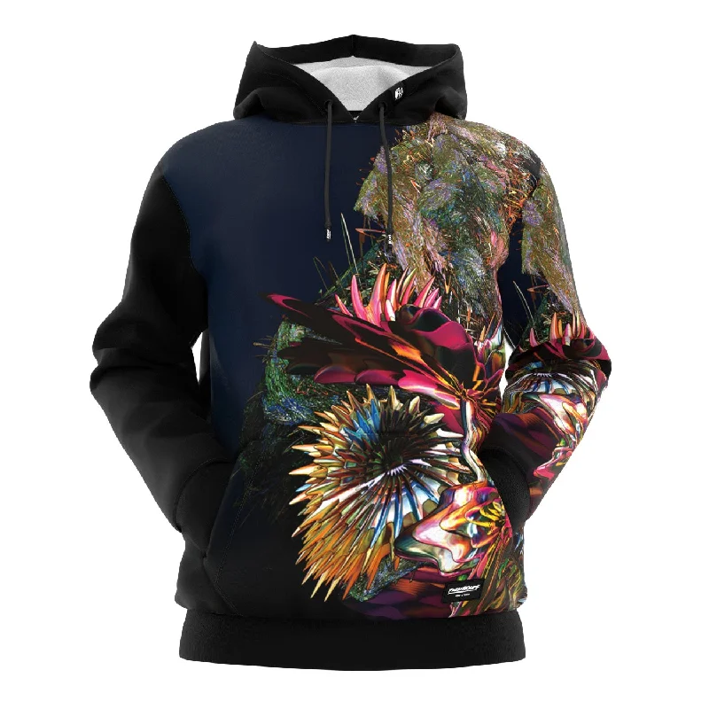 Women's Hooded Sweatshirts with Solid Color LiningCoral Bouquet Hoodie