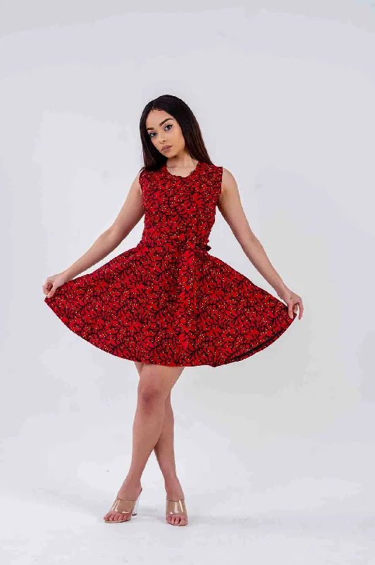 Women's Strapless DressesOto Mini Dress | Red African Print