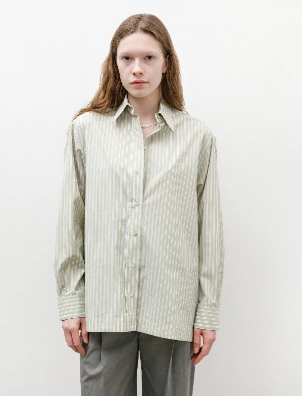 Women's Blouse with Square CollarPlayers Shirt Mint/Ecru