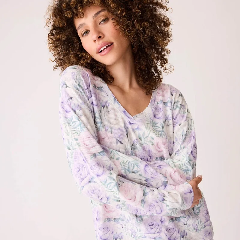 women's pajamas with a touch of eleganceP.J. Salvage Velvet Rose PJ Set