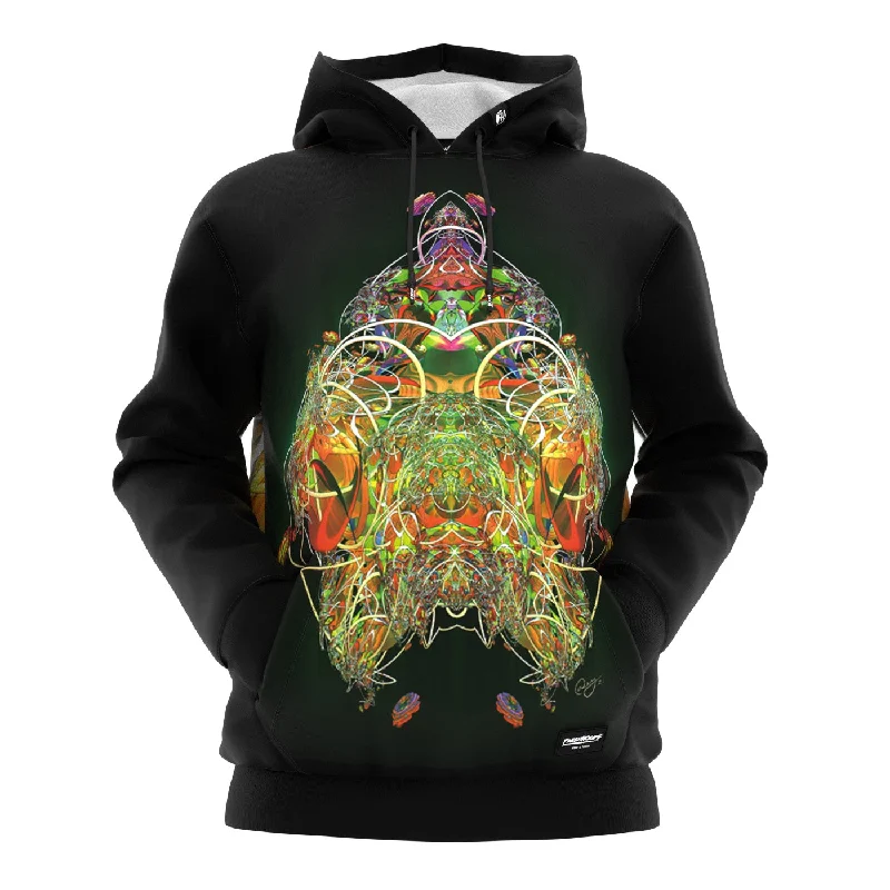 Women's Hooded Sweatshirts with Magnetic ClosureGalactic Priest Hoodie