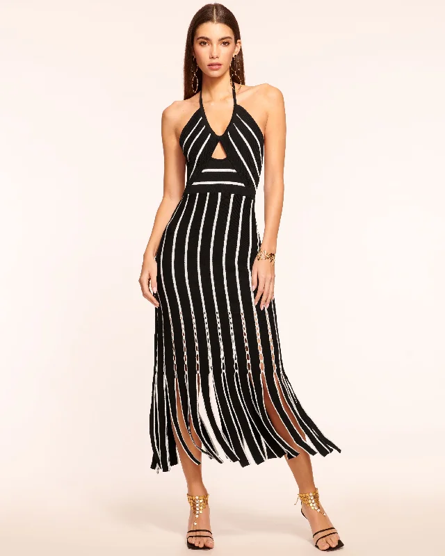 Women's Strapless DressesFrida Fringe Knit Midi Dress