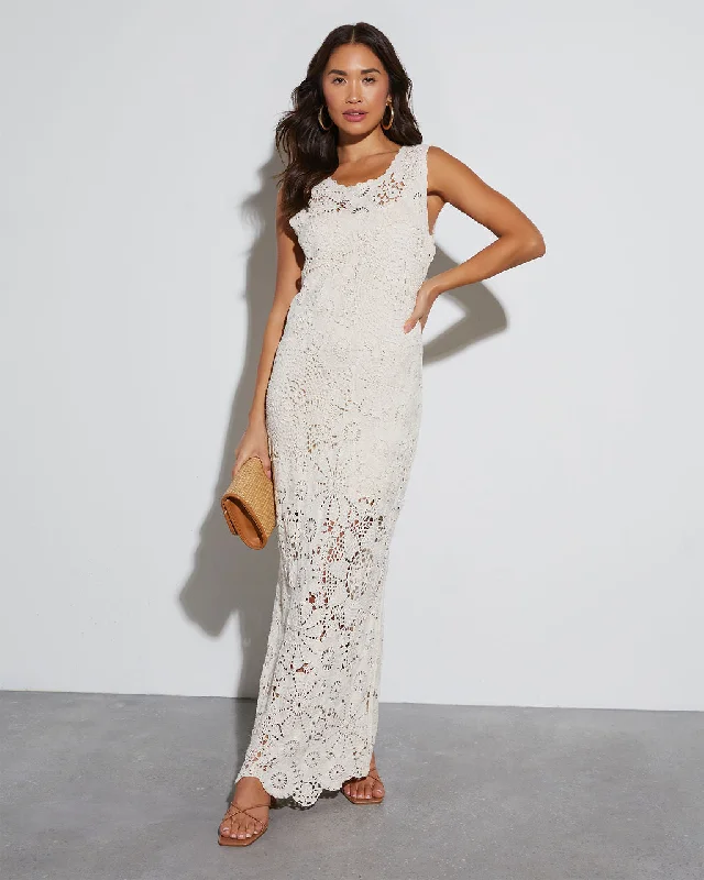 Suki Sleeveless Crochet Coverup Maxi Dress