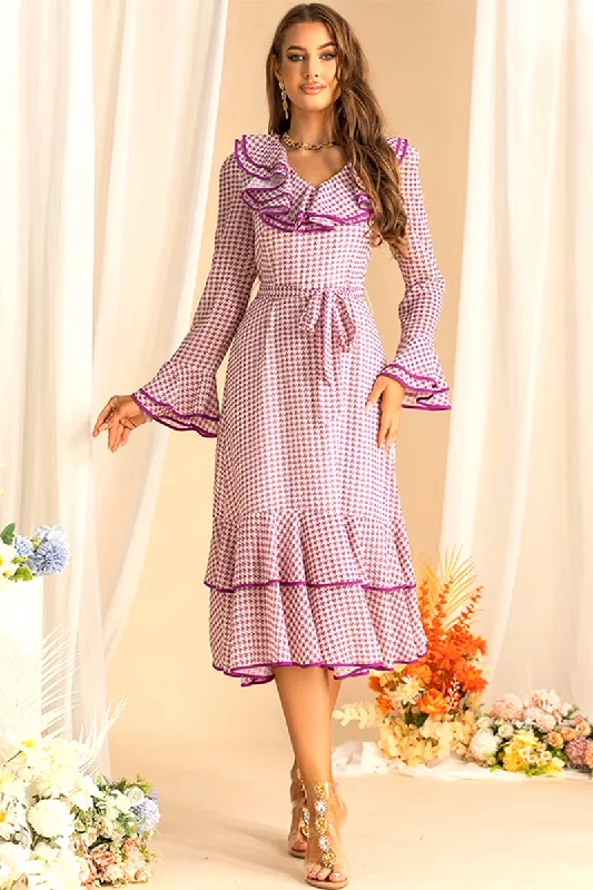 Women's Asymmetrical DressesFlirty Autumn Long Sleeve Midi Dress