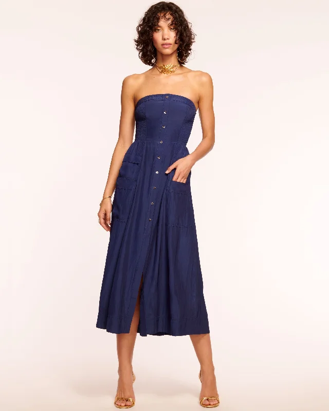 Women's Cut-Out DressesBlair Strapless Smocked Midi Dress