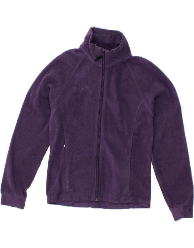 Women's Duffle CoatsCOLUMBIA Womens Fleece Jacket UK 12 Medium Purple Polyester