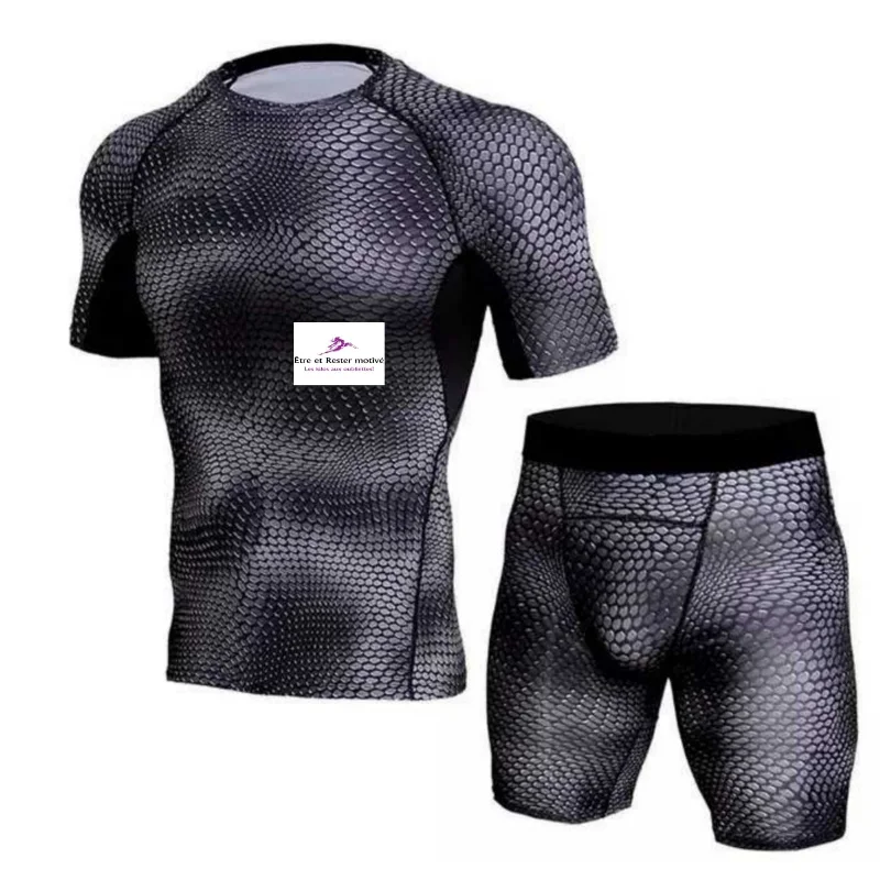 plus-size waist trainer with power mesh for firmnessRadhose/ bike  Sport Suit Men Sportswear Tracksuit Short Sleeve Running T Shirt Running Shorts Suits Jogging Sets Fitness Suit