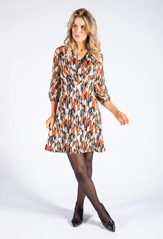 Women's Retro ShortsAbstract Print Dress