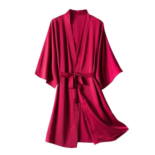 women's pajamas for all-night comfortSatin Silk Pajama robe