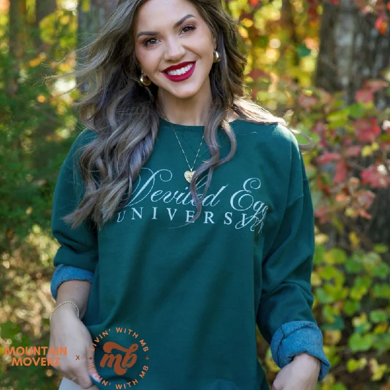 Women's Hooded Sweatshirts with Bamboo LiningDeviled Egg University Crewneck