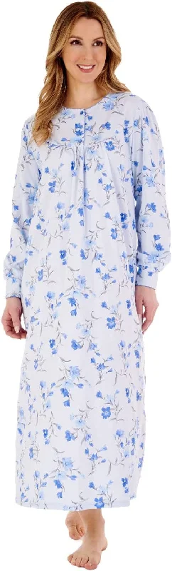 women's pajamas with a cozy, snug fit for ultimate comfortFloral All Cotton Nightdress