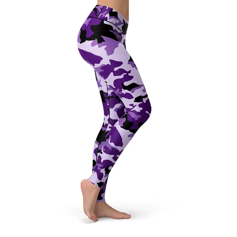 Purple Camo Leggings