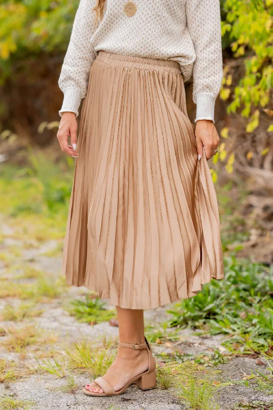 Women's Notched Collar SkirtsClassic Accordion Midi Skirt