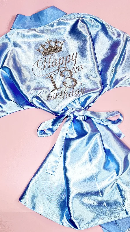 women's pajamas in bold patternsKids | Personalised Satin Robes | Baby Blue