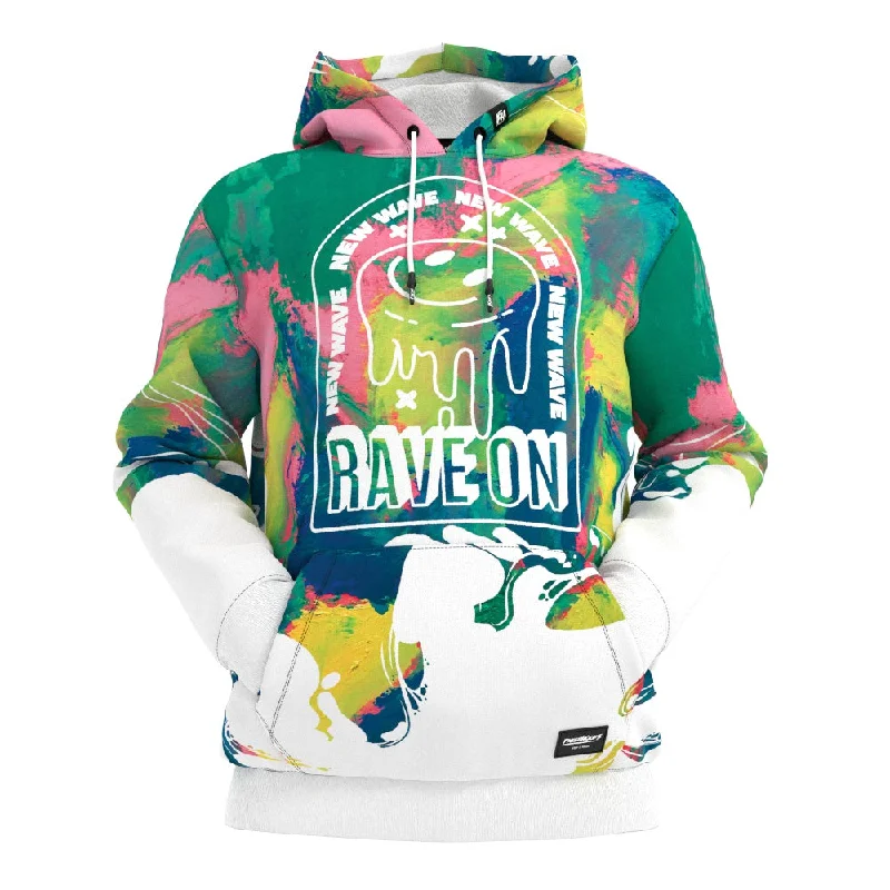 Women's Hooded Sweatshirts with Patch PocketsRave Hoodie