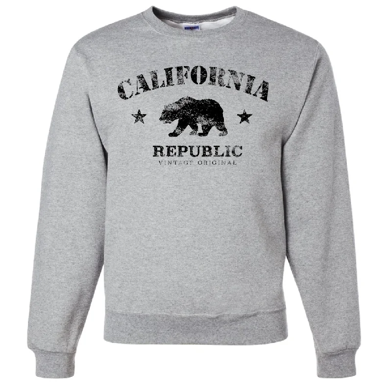 Women's Hooded Sweatshirts with Polka Dot LiningCalifornia Republic Vintage Original Crewneck Sweatshirt