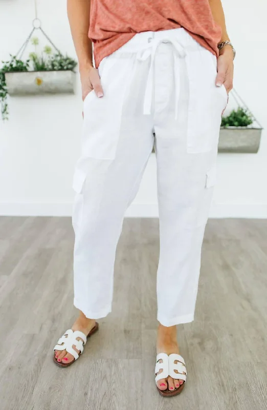 Women's Harem PantsDiscoverer Pull-On Cargo Pant In White