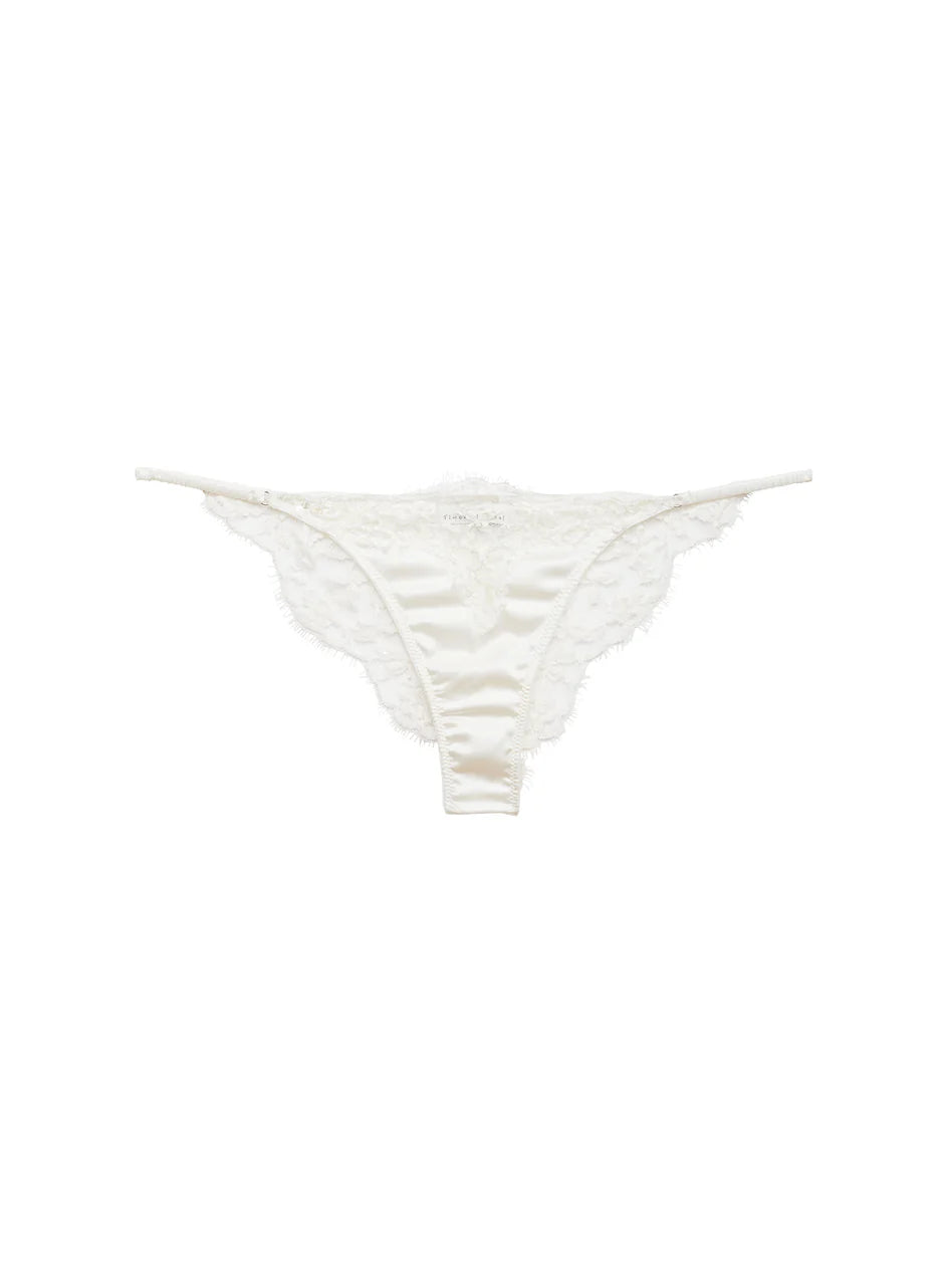 wireless bra for daily wearIvory Beaded Iris Lace Cheeky