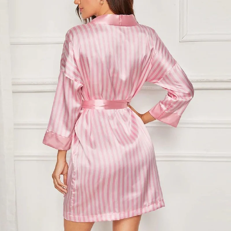 women's pajamas for the holidaysStripe Bride Wedding Robe