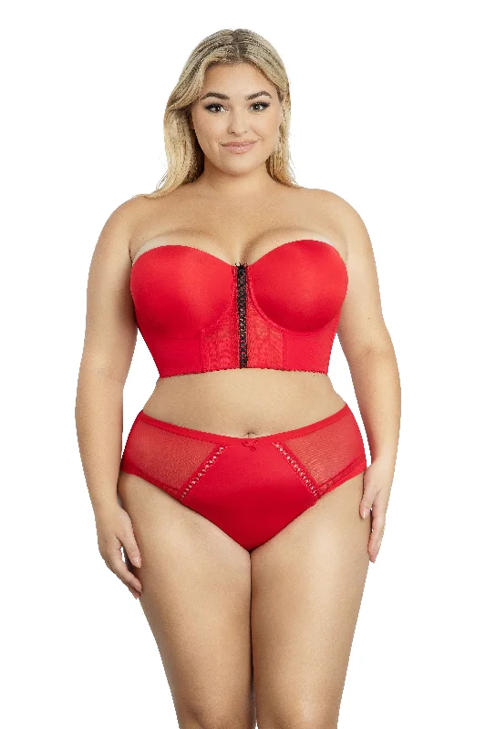 plus-size full-bust braLongline Strapless Bra