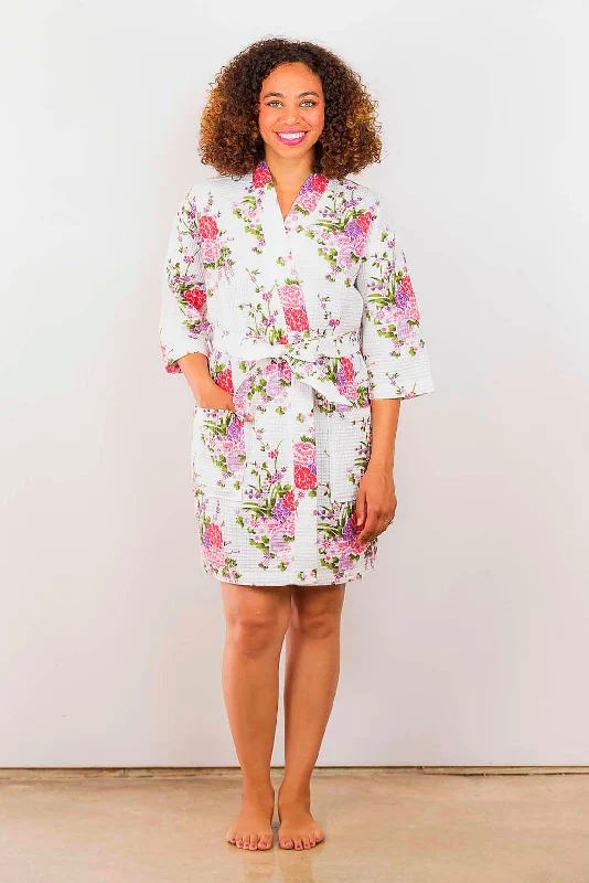 women's pajamas with a comfortable fitFloral Waffle Robe