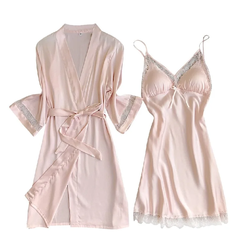 women's pajamas for those who love to dreamLace Kimono Robe Set