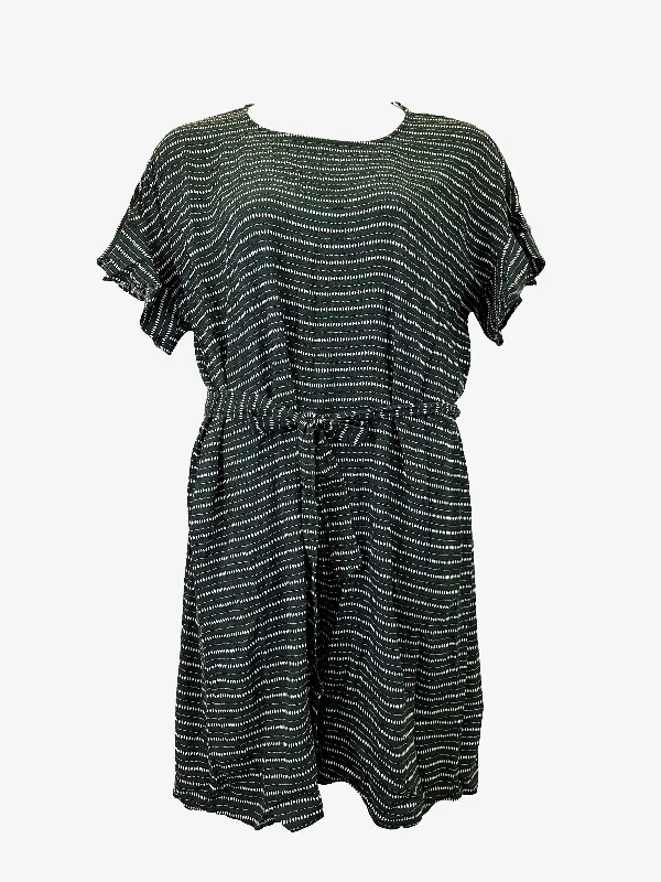 Women's Bell-Sleeve DressesTrenery Forest Green Belted Tunic Mini Dress Size 16