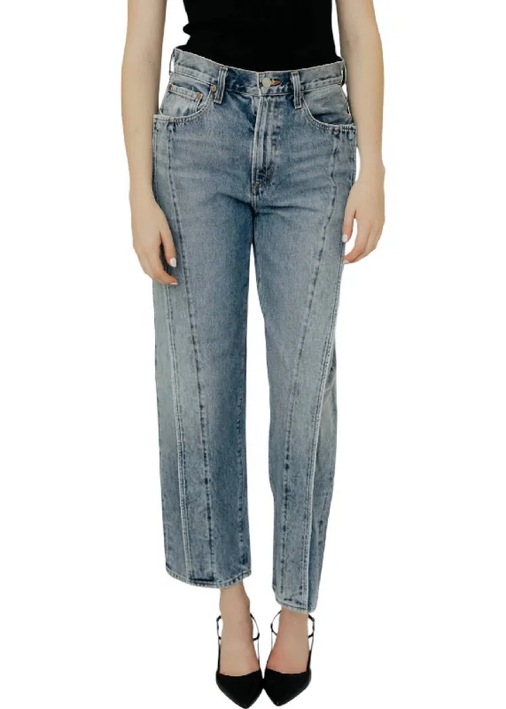 Women's Bell-Bottom PantsFold Jeans In Navigate