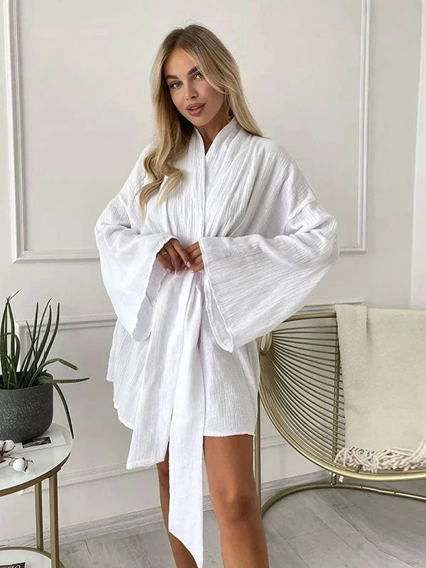 women's pajamas for those who want to feel pampered and lovedRobe de Chambre Kimono Pour Femme "Caresse du Matin"