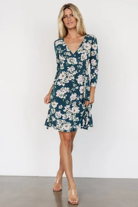 Women's Denim ShortsDeclan Short Dress | Dark Green Floral