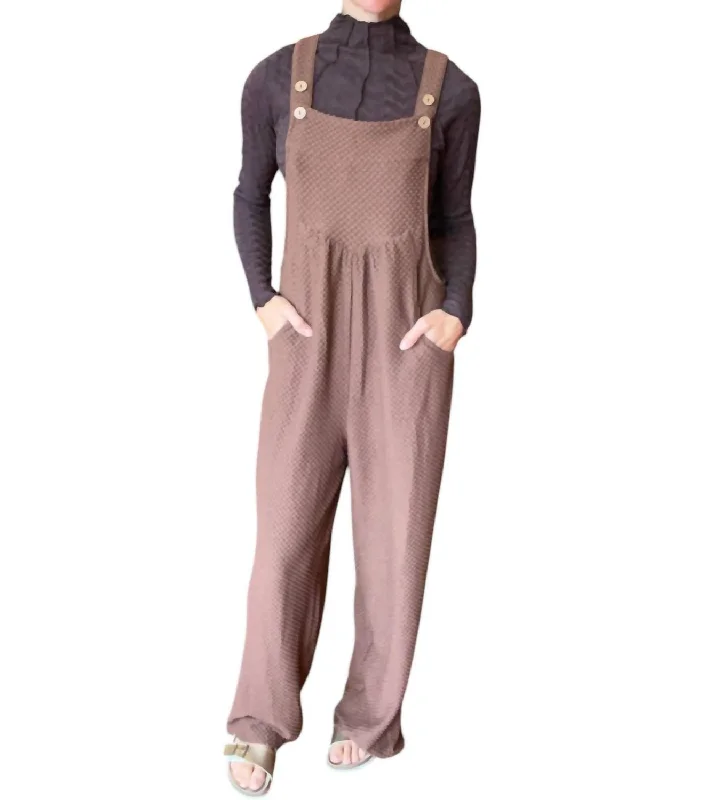 Women's Jodhpurs with Mid-LengthEmma Overalls In Chocolate