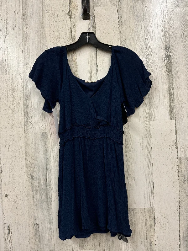 Women's Narrow Collar DressesBlue Dress Casual Short Altard State, Size S