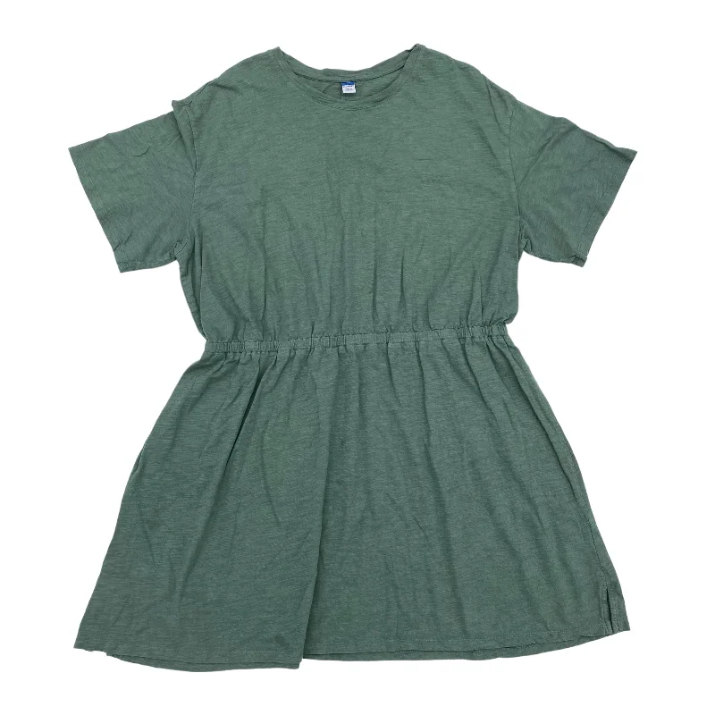 Women's High Collar DressesGreen Dress Casual Short Old Navy, Size 2x